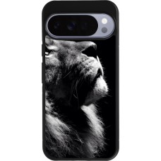 Google Pixel 10 Pro XL Case Hülle - Silikon schwarz Lion looking up