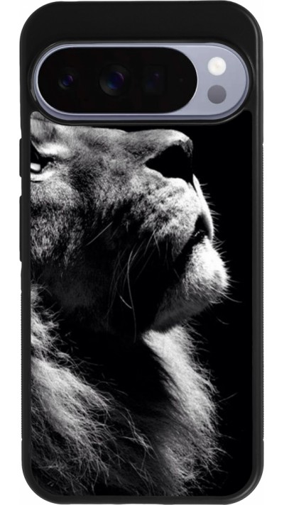 Google Pixel 10 Pro XL Case Hülle - Silikon schwarz Lion looking up