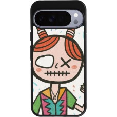 Google Pixel 10 Pro XL Case Hülle - Silikon schwarz Little Girl Sketch