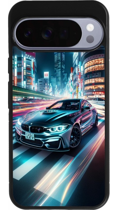 Coque Google Pixel 10 Pro XL - Silicone rigide noir BMW M4 Tokyo Night
