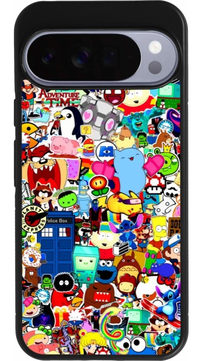 Coque Google Pixel 10 Pro XL - Silicone rigide noir Mixed cartoons