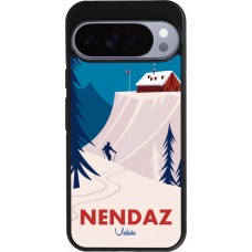 Coque Google Pixel 10 Pro XL - Silicone rigide noir Nendaz Cabane Ski