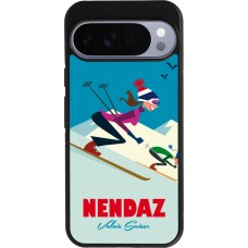 Coque Google Pixel 10 Pro XL - Silicone rigide noir Nendaz Ski Downhill