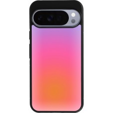 Coque Google Pixel 10 Pro XL - Silicone rigide noir Orange Pink Blue Gradient