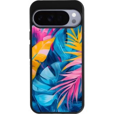 Coque Google Pixel 10 Pro XL - Silicone rigide noir Palms Blue