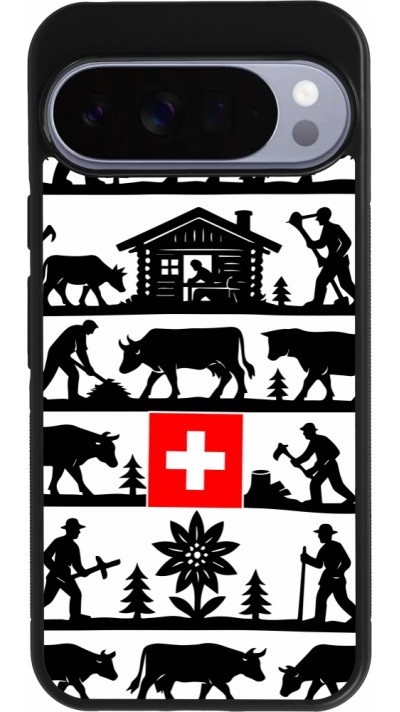 Coque Google Pixel 10 Pro XL - Silicone rigide noir Poya Suisse 1