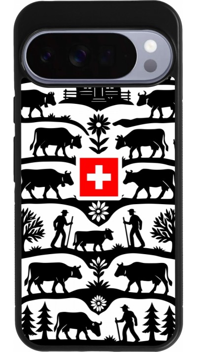 Coque Google Pixel 10 Pro XL - Silicone rigide noir Poya Suisse 3