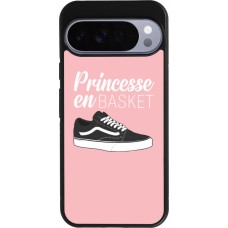 Coque Google Pixel 10 Pro XL - Silicone rigide noir princesse en basket