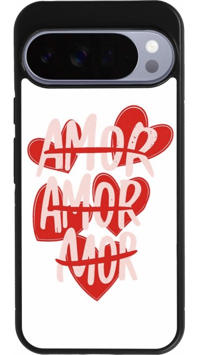 Coque Google Pixel 10 Pro XL - Silicone rigide noir Saint Valentines Day 26 Amor