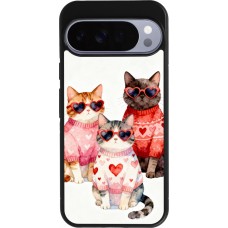 Coque Google Pixel 10 Pro XL - Silicone rigide noir Saint Valentines Day 26 Cat Love