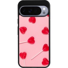 Coque Google Pixel 10 Pro XL - Silicone rigide noir Saint Valentines Day 26 Lollipop