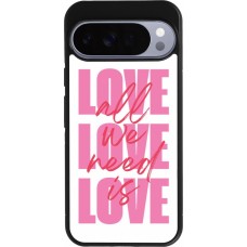 Coque Google Pixel 10 Pro XL - Silicone rigide noir Saint Valentines Day 26 Love all we need is