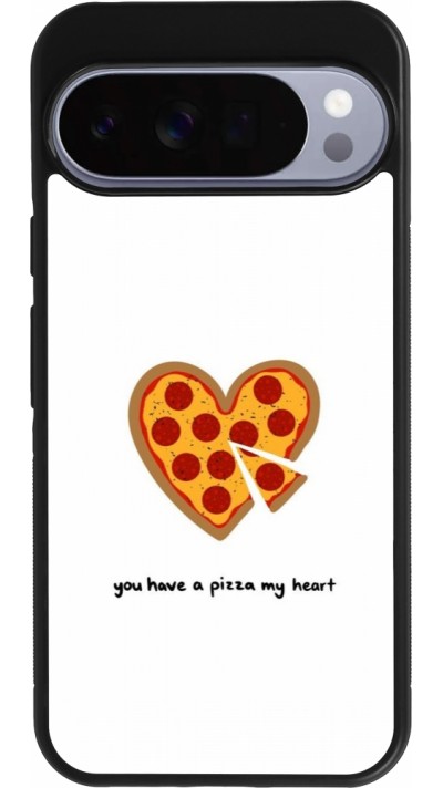 Coque Google Pixel 10 Pro XL - Silicone rigide noir Saint Valentines Day 26 You have my pizza heart