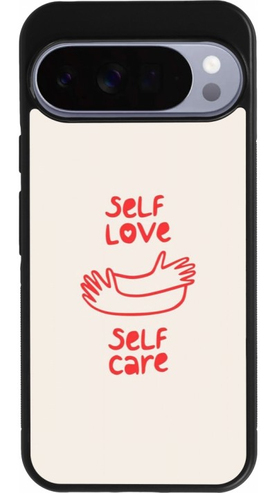 Coque Google Pixel 10 Pro XL - Silicone rigide noir Saint Valentines Day 26 Self love self care