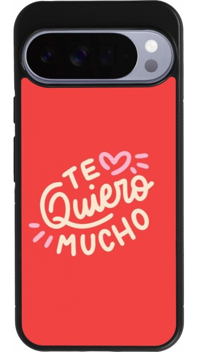 Coque Google Pixel 10 Pro XL - Silicone rigide noir Saint Valentines Day 26 Te quiero mucho
