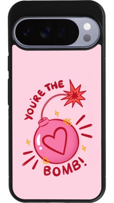 Coque Google Pixel 10 Pro XL - Silicone rigide noir Saint Valentines Day 26 You are the bomb