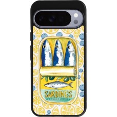 Coque Google Pixel 10 Pro XL - Silicone rigide noir Sardines in oil 2026