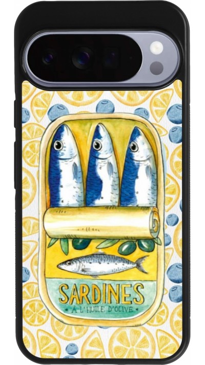 Coque Google Pixel 10 Pro XL - Silicone rigide noir Sardines in oil 2026