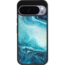 Coque Google Pixel 10 Pro XL - Silicone rigide noir Sea Foam Blue