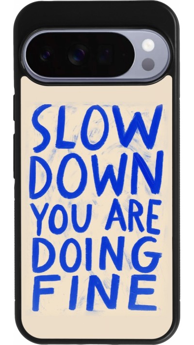 Coque Google Pixel 10 Pro XL - Silicone rigide noir Slow down 2026