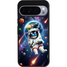 Coque Google Pixel 10 Pro XL - Silicone rigide noir VR SpaceCat Odyssey