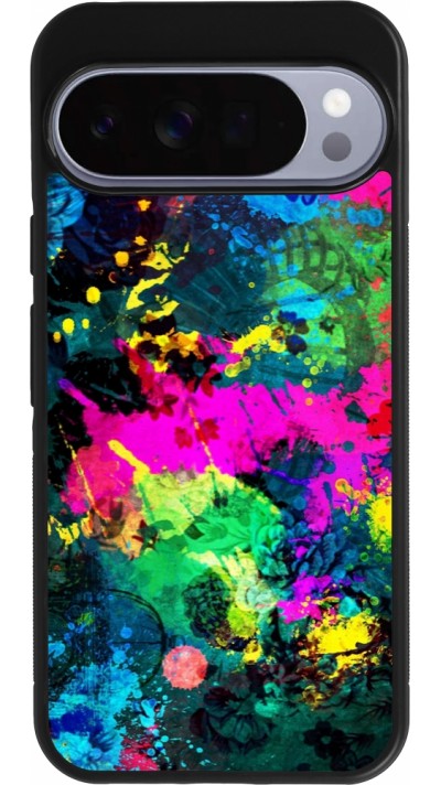 Coque Google Pixel 10 Pro XL - Silicone rigide noir Splash paint