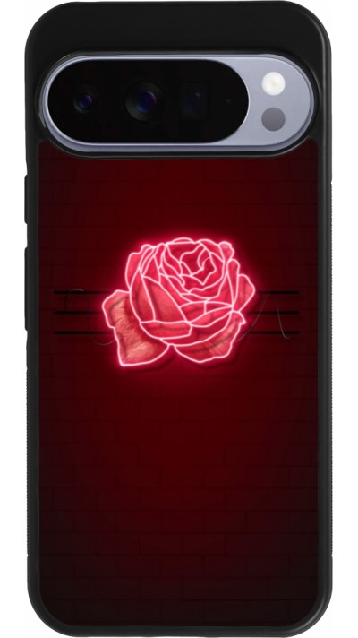 Coque Google Pixel 10 Pro XL - Silicone rigide noir Spring 23 neon rose