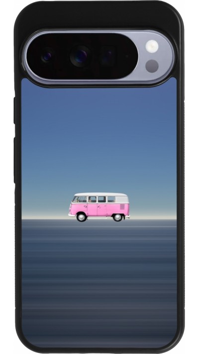 Coque Google Pixel 10 Pro XL - Silicone rigide noir Spring 23 pink bus