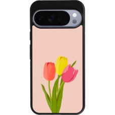 Coque Google Pixel 10 Pro XL - Silicone rigide noir Spring 23 tulip trio