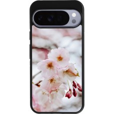 Coque Google Pixel 10 Pro XL - Silicone rigide noir Cherry tree Spring 2026