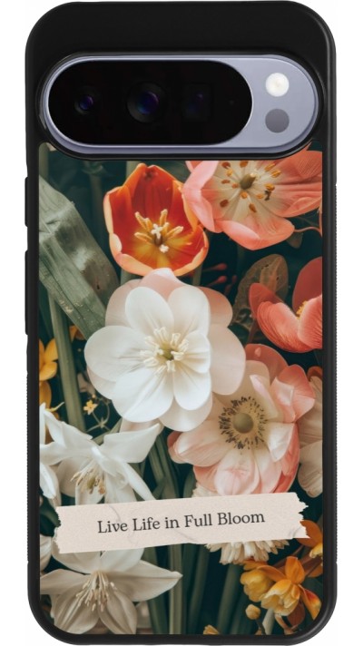 Google Pixel 10 Pro XL Case Hülle - Silikon schwarz Full Bloom Spring 2026