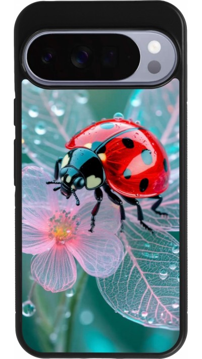 Google Pixel 10 Pro XL Case Hülle - Silikon schwarz Ladybird in bloom Spring 2026