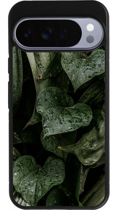 Coque Google Pixel 10 Pro XL - Silicone rigide noir Spring 23 fresh plants