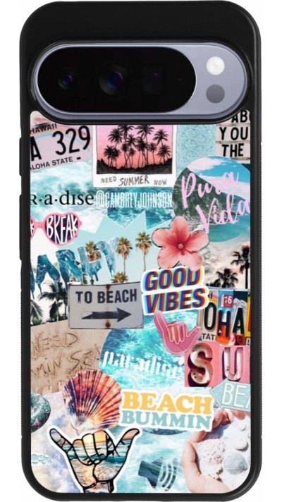 Coque Google Pixel 10 Pro XL - Silicone rigide noir Summer 20 collage