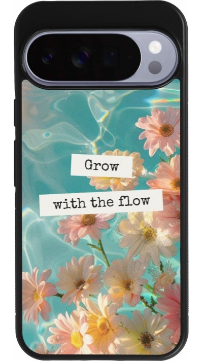 Coque Google Pixel 10 Pro XL - Silicone rigide noir Summer 2025 Grow with the flow