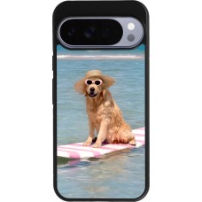 Coque Google Pixel 10 Pro XL - Silicone rigide noir Summer Dog on Paddle