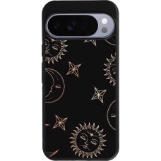 Coque Google Pixel 10 Pro XL - Silicone rigide noir Suns and Moons