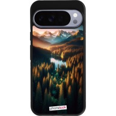 Coque Google Pixel 10 Pro XL - Silicone rigide noir Sunset Forest Lake