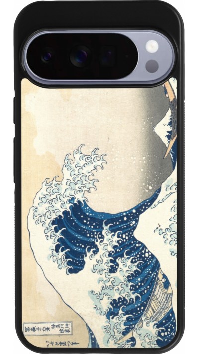 Coque Google Pixel 10 Pro XL - Silicone rigide noir Tableau art - La Grande Vague de Kanagawa - Hokusai