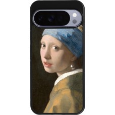 Coque Google Pixel 10 Pro XL - Silicone rigide noir Tableau art - La Jeune fille à la perle - Johannes Vermeer