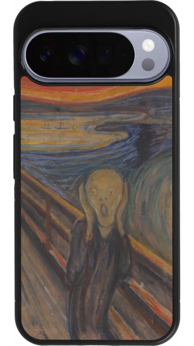 Coque Google Pixel 10 Pro XL - Silicone rigide noir Tableau art - Le Cri - Edvard Munch