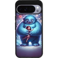 Coque Google Pixel 10 Pro XL - Silicone rigide noir Valentine 2024 Fluffy Love