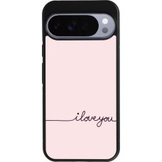 Google Pixel 10 Pro XL Case Hülle - Silikon schwarz Valentine 2023 i love you writing
