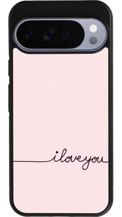 Google Pixel 10 Pro XL Case Hülle - Silikon schwarz Valentine 2023 i love you writing