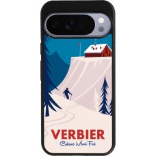 Coque Google Pixel 10 Pro XL - Silicone rigide noir Verbier Cabane Mont-Fort