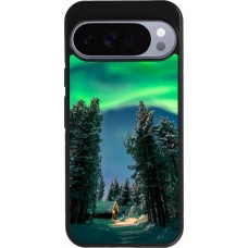 Coque Google Pixel 10 Pro XL - Silicone rigide noir Winter 22 Northern Lights