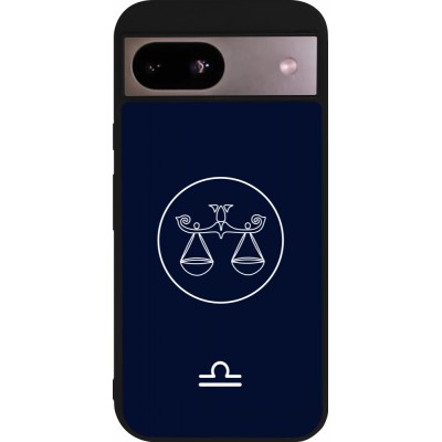 Google Pixel 8a Case Hülle - Silikon schwarz Astrologie Waage