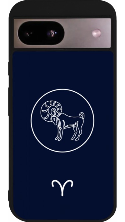 Google Pixel 8a Case Hülle - Silikon schwarz Astrologie Widder