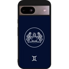 Google Pixel 8a Case Hülle - Silikon schwarz Astrologie Zwillinge