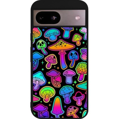 Google Pixel 8a Case Hülle - Silikon schwarz Autumn 2024 magic mushrooms